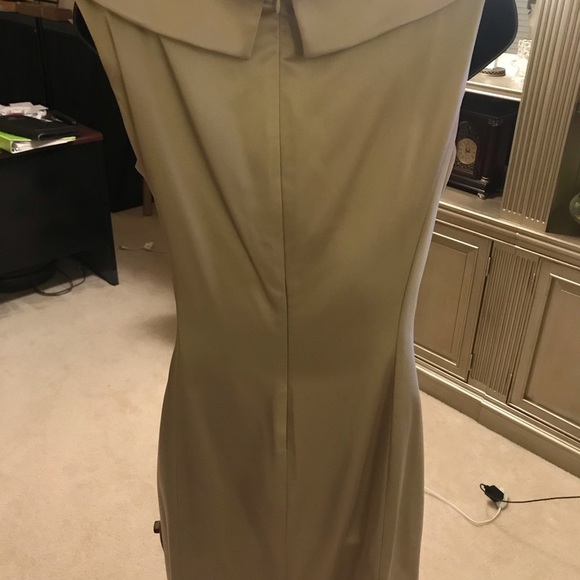Taupe satin dress by Tahari - Picture 3 of 4